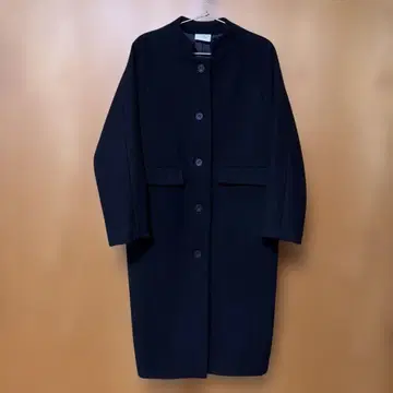 yuni 블랙 울 롱 코트