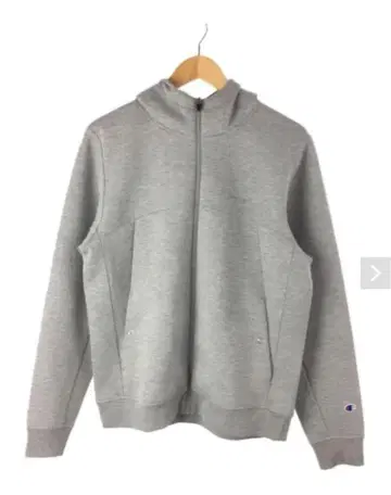 Champion 그레이 풀 집업 후드티