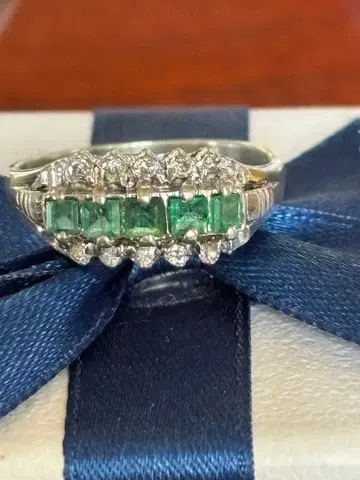 에메랄드 다이아몬드 반지 15호