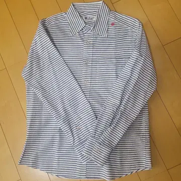 Sweep!! 블루 화이트 스트라이프 긴팔 셔츠