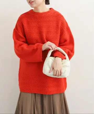 URBAN RESEARCH DOORS 패턴 편직 요크 니트