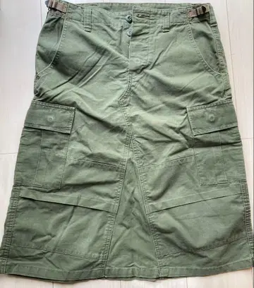 BEAMS BOY 스커트 카키 밀리터리 M