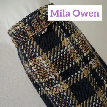 Mila Owen 체크 무늬 타이트 스커트 네이비 S