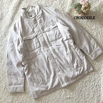 크로커다일 밀리터리풍 자켓 M 점퍼 라이트 그레이