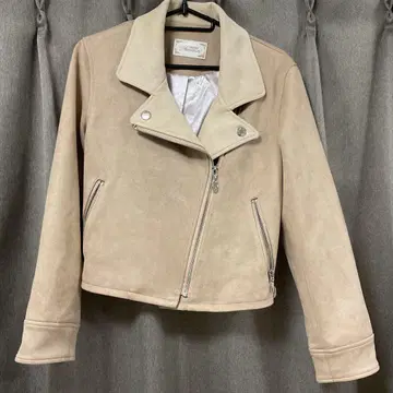 미셸 마카롱 스웨이드 라이더 자켓