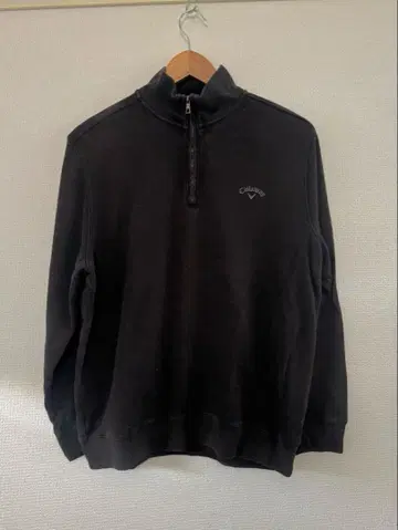 캘러웨이 블랙 하프 지퍼 트레이닝복