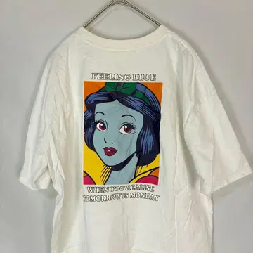 eimy Disney FEELING BLUE 백 프린트 반팔 T셔츠