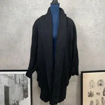 도로테 에비수 가디건 볼레로 M 블랙 무지 긴팔 신축성 있음