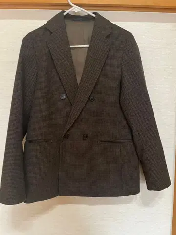 유니클로 더블 자켓 치드리 올리브 사이즈 S