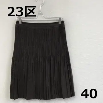 H1111A16 [ 23구 ] 스웨이드 느낌 플리츠 스커트