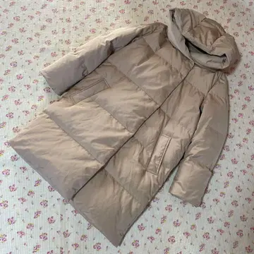 어반 리서치 라보 롱 다운 코트 베이지 리브 소매 한랭지 DMW