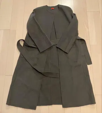 데프레 캐시미어 롱 코트 카키