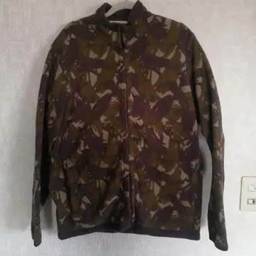 카모 패턴 플리스 집업 자켓