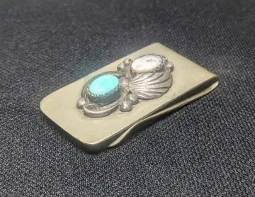 머니클립 터콰이즈 장식 인디언 빈티지