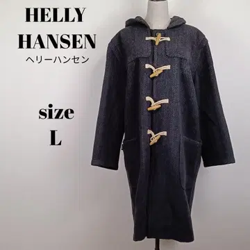 [ a2083 ] HELLY HANSEN 새상품급 울 혼방 더플 코트 L