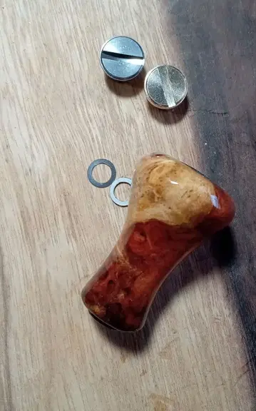 가시나무 낚시릴 노브 시마노 다이와 NS 핸들 노브 홍백 농