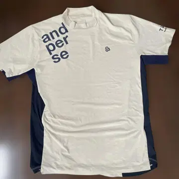 and per se 남성용 골프 셔츠 베이지/네이비