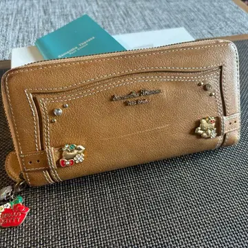 사만다 타바사 쁘띠 초이스 헬로키티 콜라보 라운드 지퍼 장지갑 브라운