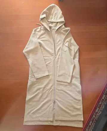 [ 미사용 ] Do!Do! 후드 부착 베이지 롱 후드티 코트