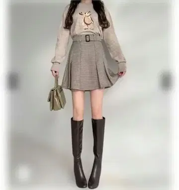 스퀘어토 롱부츠[zr699]브라운