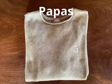 파파스 코튼 스웨터 캐시미어 20% 면 80% S 사이즈
