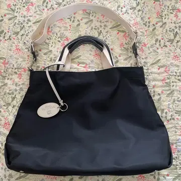 탑카피 스트라이프 핸들 나일론 2way 토트백 A4 대응