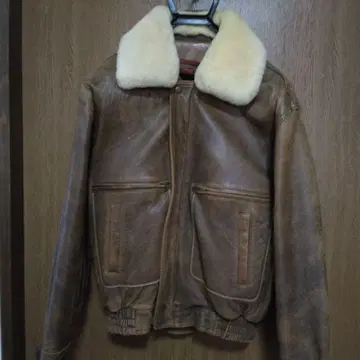 돈스트롱 브라운 가죽 퍼 자켓