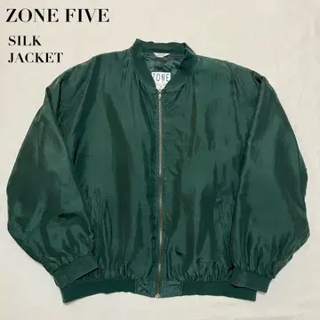 미국 빈티지 의류 90s ZONE FIVE 실크 자켓 블루종 XXL