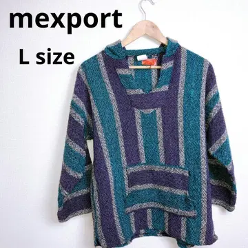 mexport 스트라이프 후드티 L 사이즈 멕시칸 후드티 mexport