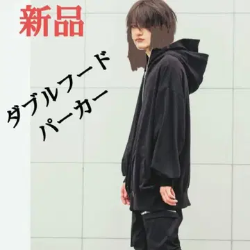 새상품 더블 후드 후드티 ankoROCK 좋아하시는 분께!