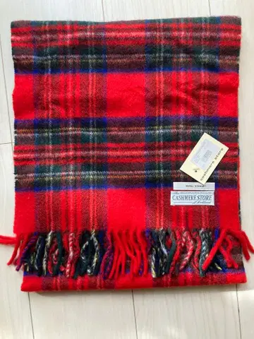 ROYAL STEWART 캐시미어 스톨 타탄 체크