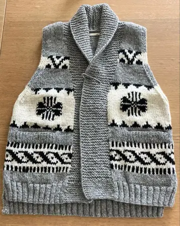 TANG 카우 패턴 울 베스트 네팔제