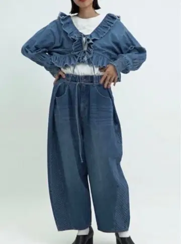 니코앤드 NKJ 2025SS 벨트 배럴 데님 M