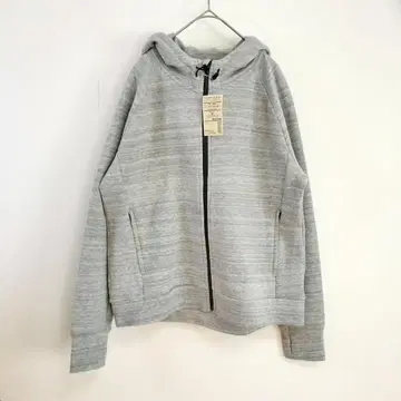 새상품 택 포함 XL MUJI 집업 후드티 그레이 발수 이중 편직