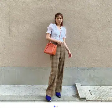 Auralee 체크 팬츠 혼다 츠바사 착용