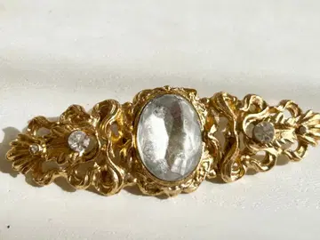 골동품 섬세한 앤티크 프레임 시스루 골드 vintage 브로치