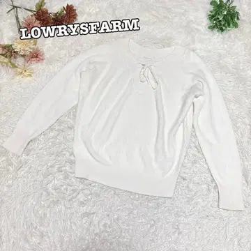 s.1751 [로리즈팜] 긴팔 와플 니트 상의 화이트