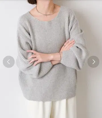 택 포함 미사용 개럴개런트 스팽글 니트 그레이