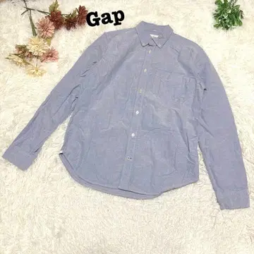 s.1715 [갭] 남성용 긴팔 캐주얼 셔츠 심플 블루 계열 M