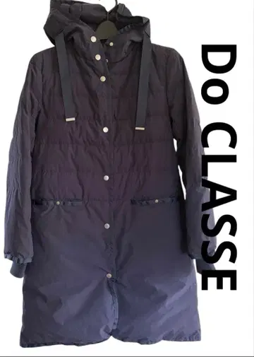 [ 새상품급 ] 두클라쎄 그로그랭 사용 다운 코트 롱 네이비 S