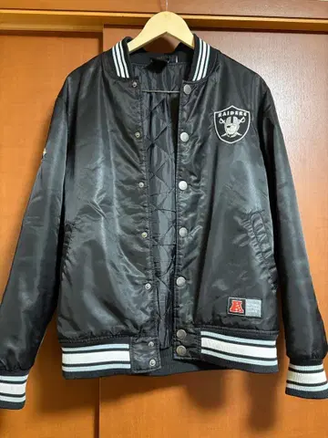 NFL 레이더스 바시티 자켓 블랙