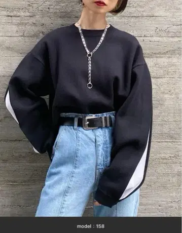 PAGEBOY 페이지 보이 풀오버 바이컬러 니트