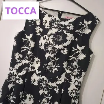 TOCCA 꽃무늬 슬리브리스 무릎 기장 원피스 L