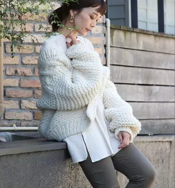 프릭스스토어 페루 케이블 니트 가디건