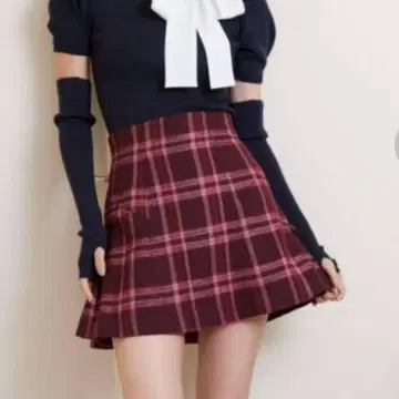 SNIDEL 트위드 플레어 스커트 쇼츠