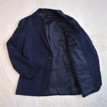 새상품급 바라쥬 테일러드 자켓 헤링본 ROSS&SCOTT 네이비