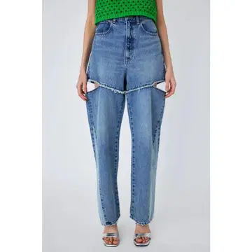 MOUSSY / CUT OUT LOOSE 스트레이트 데님