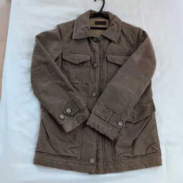 브라운 밀리터리 자켓 코튼 혼방