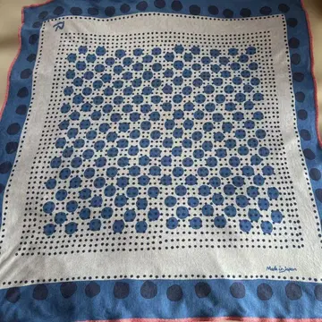 45rpm 코튼 100% made in Japan 스톨 도트 패턴