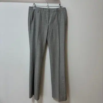 Theory luxe 센터 프레스 스트레이트 울 팬츠 라이트 그레이 36